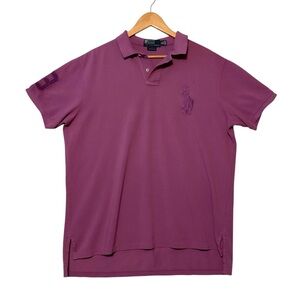 POLO RALPH LAUREN sz X Large Polo Shirt Short Sleeve Big Pony #3 Purpleish Read